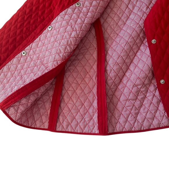 Briggs New York women's size 16 red snap front long sleeve collared quilt jacket - Picture 9 of 13
